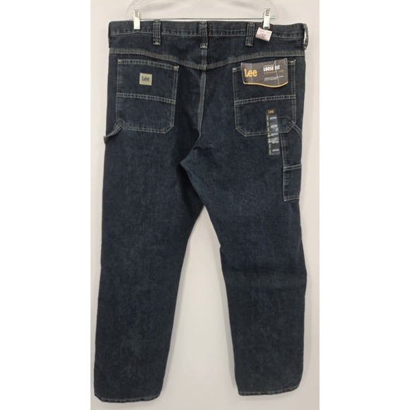 Lee Carpenter Jeans Men's 42x34 Straight Leg Loose Fit Cargo Denim - Picture 2 of 9